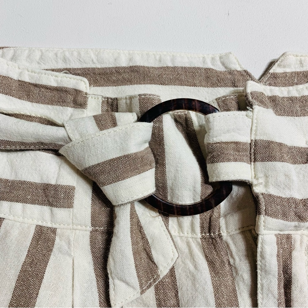 Antropology linen blend high waist striped pants - Picture 5 of 12